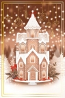 Karnet Boże Narodzenie - Hazel Gingerbread House