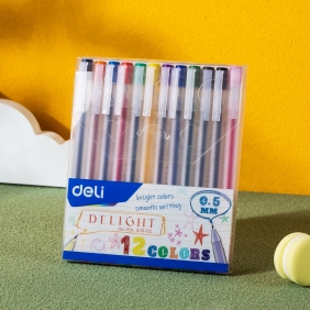 Długopis żelowy ze skuwką 0.5mm, 12 kolorów