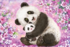 Puzzle 3x24: Panda, leniwiec, lama