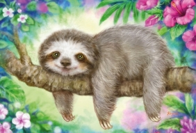 Puzzle 3x24: Panda, leniwiec, lama