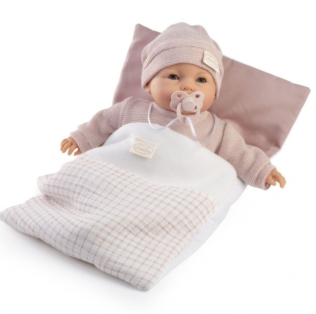 Lalka hiszpańska Bimba płacząca ze śpiworkiem 37cm