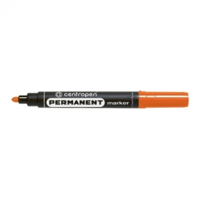 Marker permanentny Centropen, pomarańczowy 2,5 mm okrągła końcówka (8566)