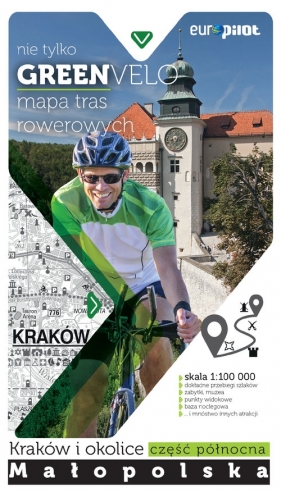 Kraków i okolice- część północna mapa tras rowerowych
