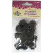 Pompony brokat 1,8cm czarne 15szt.16077D