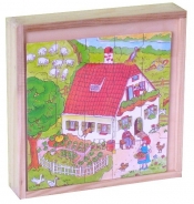 BRIMAREX Drewniane Puzzl e w skrzynceZwierzęta