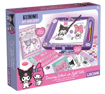 <img src='https://webimage.pl/pics/684/9/d8008324119684.jpg' style='height:440px' /> LISCIANI MY MELODY & KUROMI SZKOŁA RYSOWANIA Z TABLICĄ LED