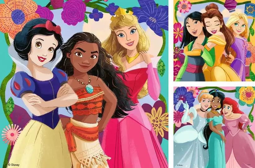 Ravensburger, Puzzle 3x49: Disney Księżniczki (12001068)