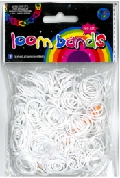 GUMKI LOOM BANDS 300 SZT BIAŁE