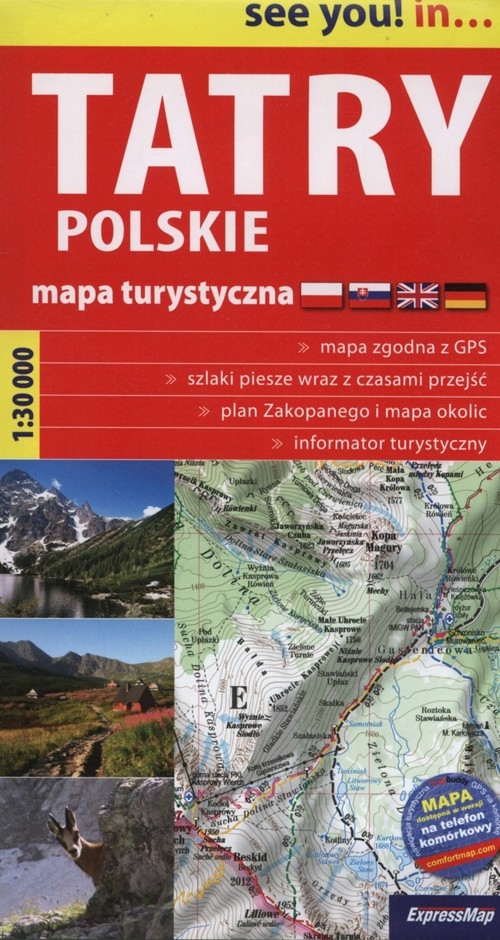 Tatry polskie - mapa turystyczna 1:30 000
