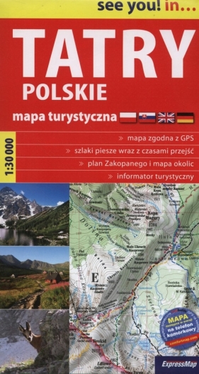 Tatry polskie - mapa turystyczna 1:30 000