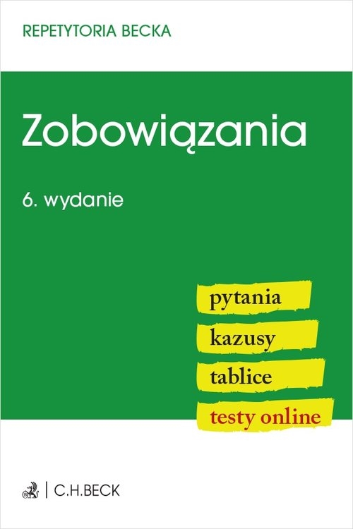 Zobowiązania. Pytania. Kazusy. Tablice. Testy online