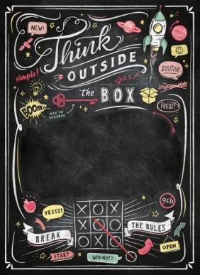 Puzzle 1000: Black Board - Think Outside The Box (39468)