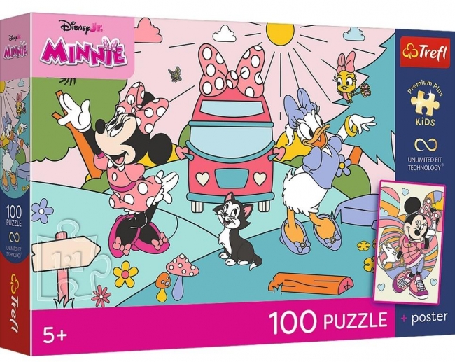 Puzzle 100 Disney Minnie Mouse + plakat TREFL