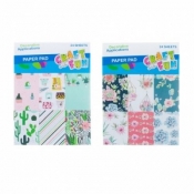 Zeszyt papierów kolorowych Euro-Trade kartki ze wzorami w kwiaty 20 k. 14 x 1 cm (463903)