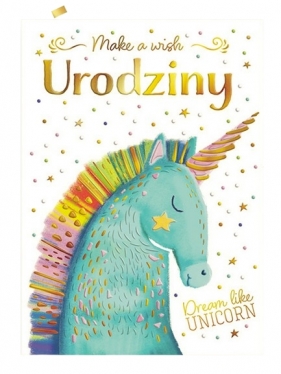 Karnet B6 Urodziny - Jednorożec z gwiazdą