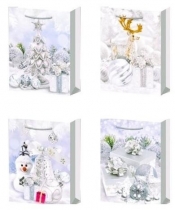 Torebka prezentowa M Boże Narodzenie brokat mix