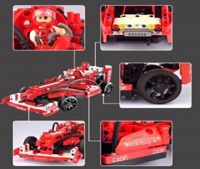 Klocki CADA. Auto sportowe Formula Racer RC. 317 elementów