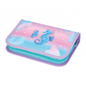 Herlitz, Piórnik rozkładany 2 klapki z wyposażeniem - Ocean Lights