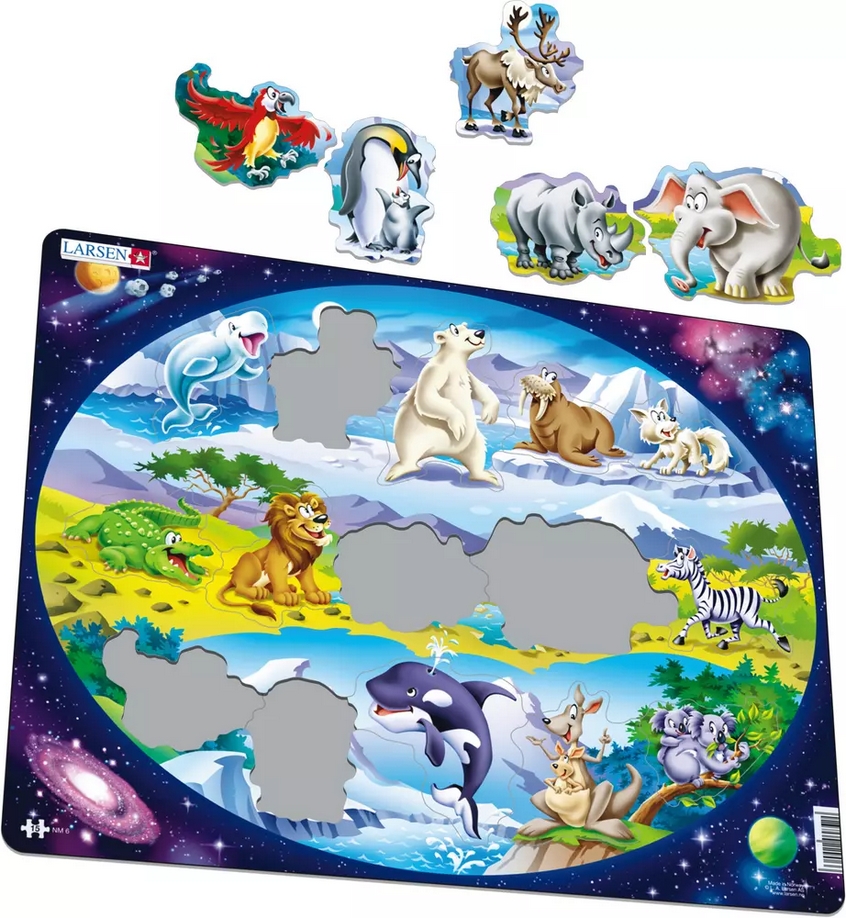 Larsen, Puzle Maxi 15: Animals of the World