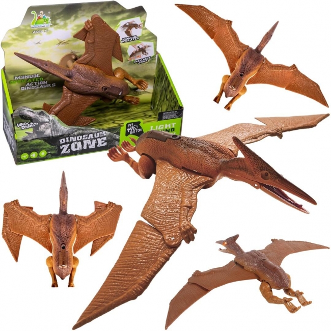 Dinozaur pterodaktyl z głosem i światłem