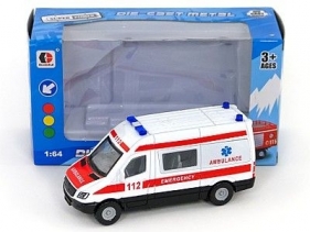Samochód Adar metalowy, policja lub ambulans (491687)