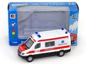 Samochód Adar metalowy, policja lub ambulans (491687)