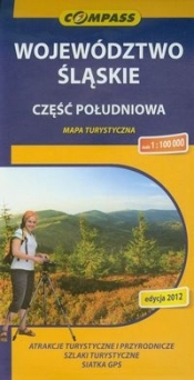 Województwo Ślaskie część południowa mapa turystyczna 1:100 000