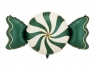 Balon foliowy Cukierek beżowo-zielony 113x54cm