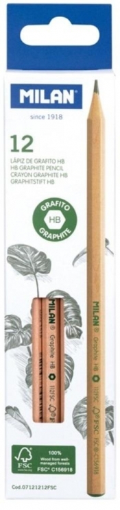 Ołówek sześciokątny HB Natural (12szt)