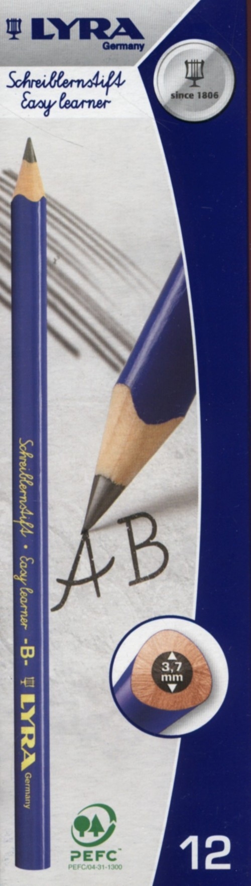 Ołówek Lyra Easy Learner  B 12 sztuk