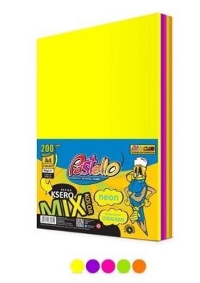 Papier ksero A4 75g 5 kolorów 200 arkuszy neon