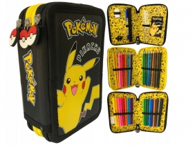 Piórnik szkolny potrójny z wyposażeniem - Pokemon