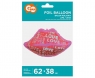  Balon foliowy Usta z napisem Love 62x38cm