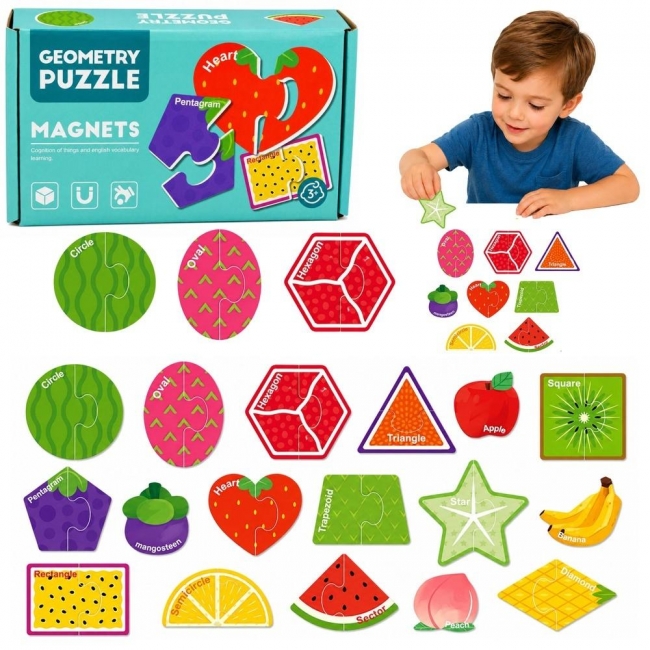 Puzzle magnetyczne edu Owoce 30el