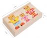 Puzzle drewno misie