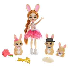 Enchantimals: Rodzina - Brystal Bunny + króliczki (GJX43/GYJ08)
