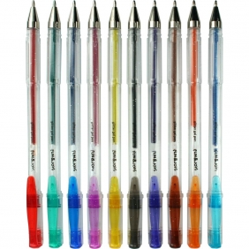 Długopisy żelowe brokatowe Fun&Joy, 10 kolorów (220236)