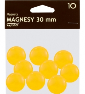 Magnesy Grand 30 mm żółte op. 10 sztuk - GRAND
