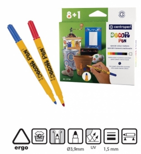 Centropen: markery do dekorowania "Decor Pen 2738", 9 kolorów
