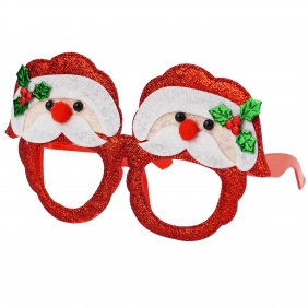 Świąteczne okulary z Mikołajami