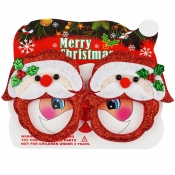 Świąteczne okulary z Mikołajami