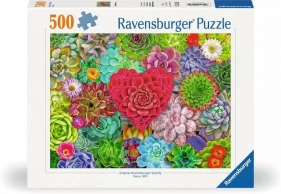 Ravensburger, Puzzle 500: Miłość - sukulenty (12001469)