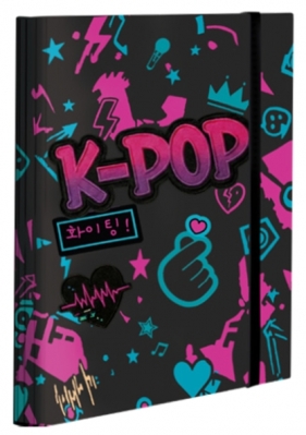 Coolpack, Teczka przestrzenna tekturowa A4 z gumką - K-Pop Dark
