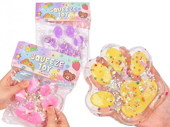 Gniotek żelowy kocia łapka MIX