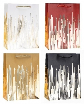 Torebka ozdobna 18x24x8cm hot-stamp mix ROZETTE