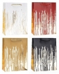 Torebka ozdobna 18x24x8cm hot-stamp mix ROZETTE