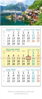 Kalendarz 2021 trójdzielny KT 10 WIDOK - x