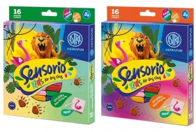 Sensorio Kids, Lekka masa plastyczna Dżungla, 16 kolorów