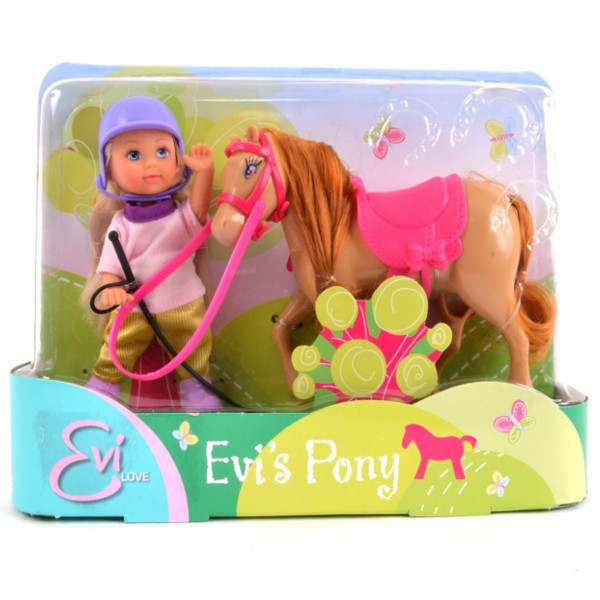 EVI Pony Lalka z Koniem, jasny brąz (105737464)