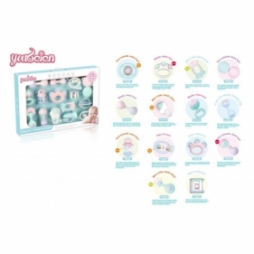Grzechotki Gryzaki duży zestaw pastelowy 15szt